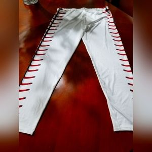 Cute football workout leggings |    L